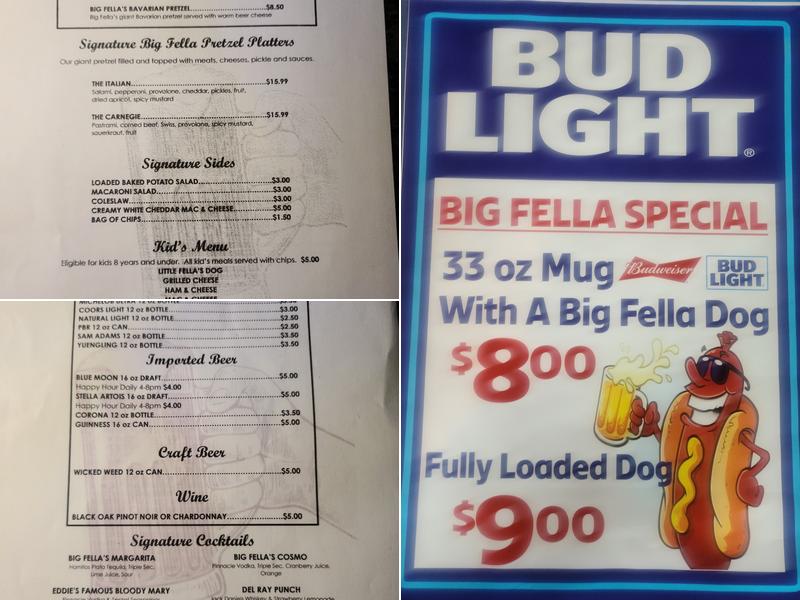 Big Fella's Menu