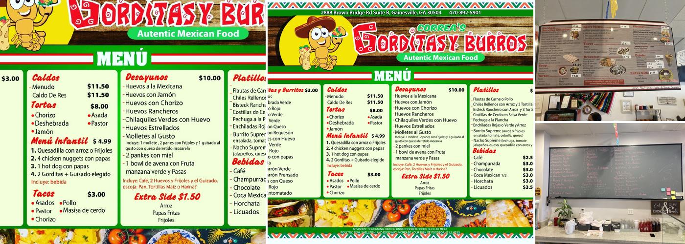 Gorditas and Burritos #2 Menu
