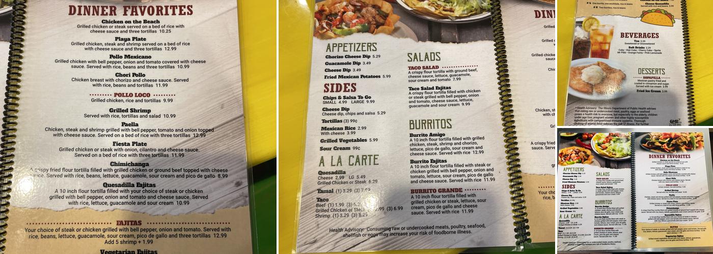 Taco Rey Menu