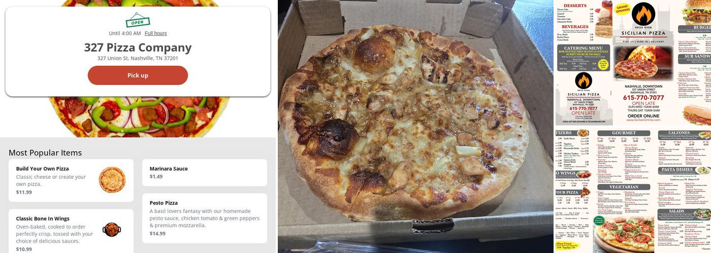 327 Pizza Company Menu