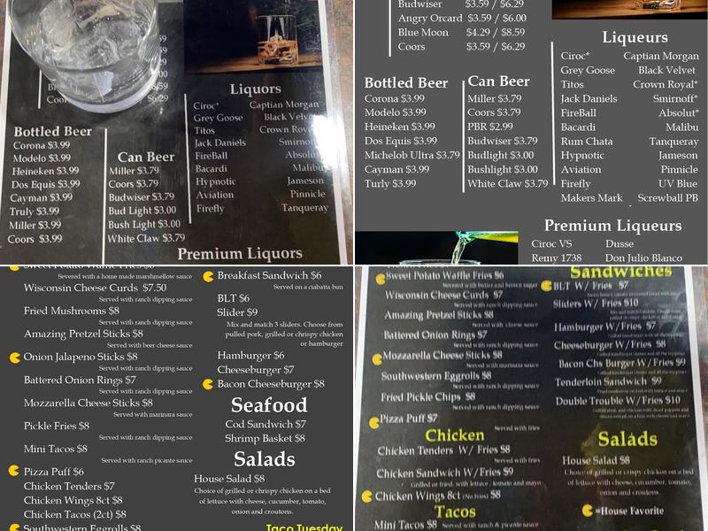 3 Nineteen Arcade and Bar Menu