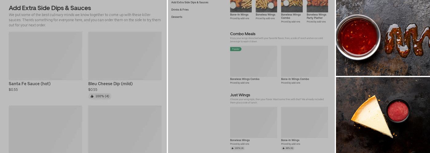 It's Just Wings Menu