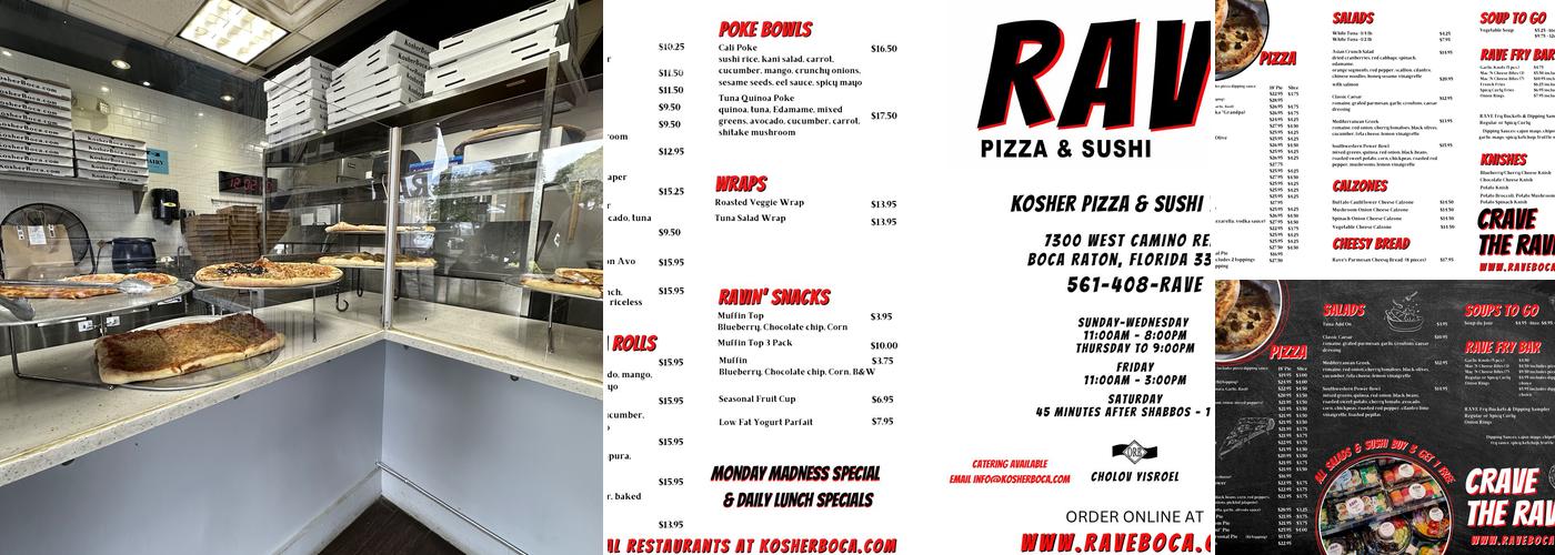 Rave Pizza & Sushi Menu