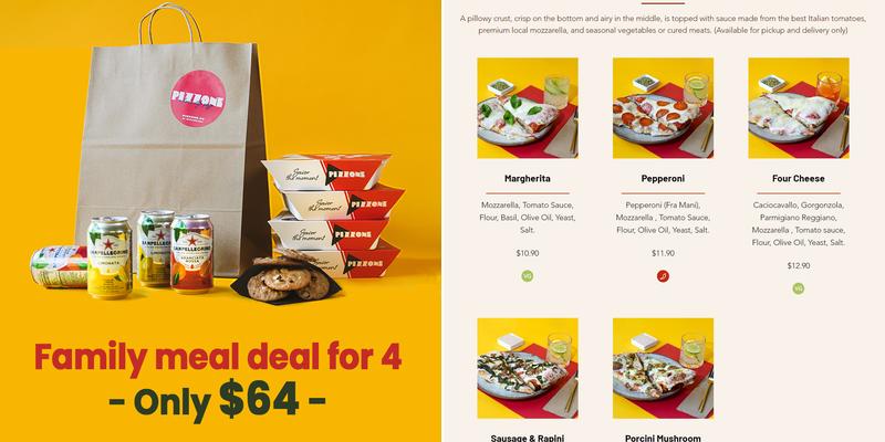 Pizzone Menu