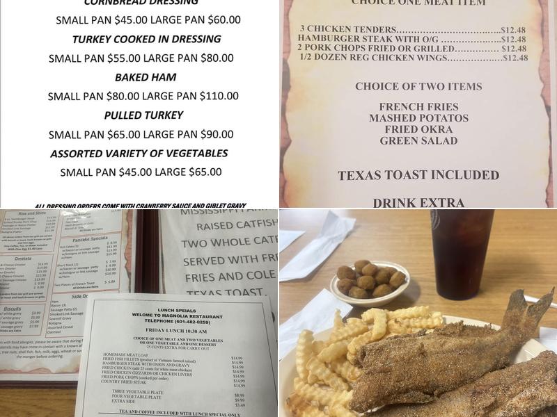 Magnolia Restaurant Menu