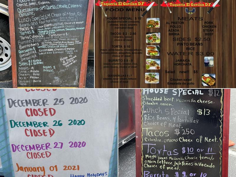 TAQUERIA EL GAVILAN D.F. Menu