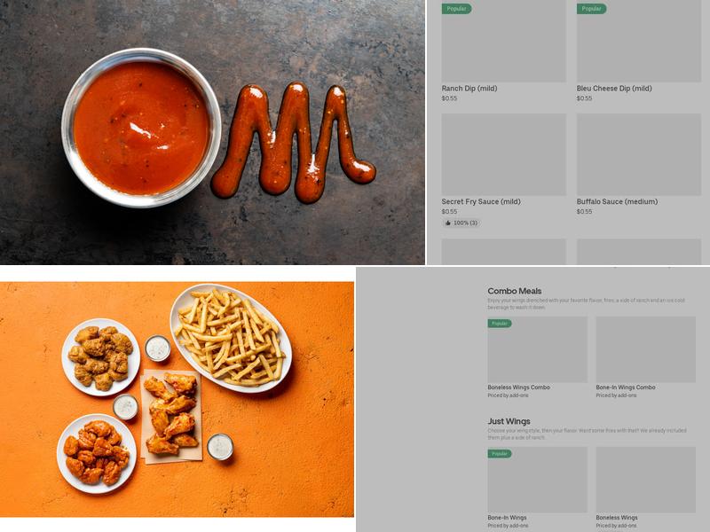 It's Just Wings Menu