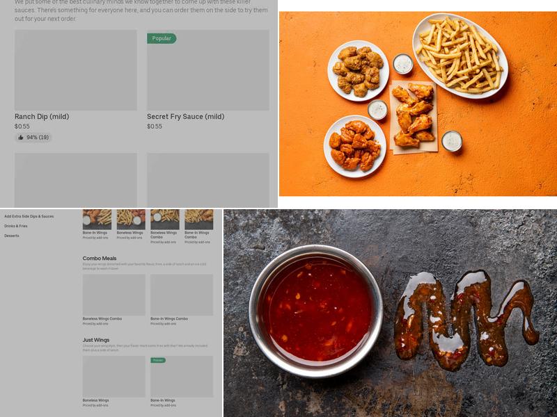 It's Just Wings Menu