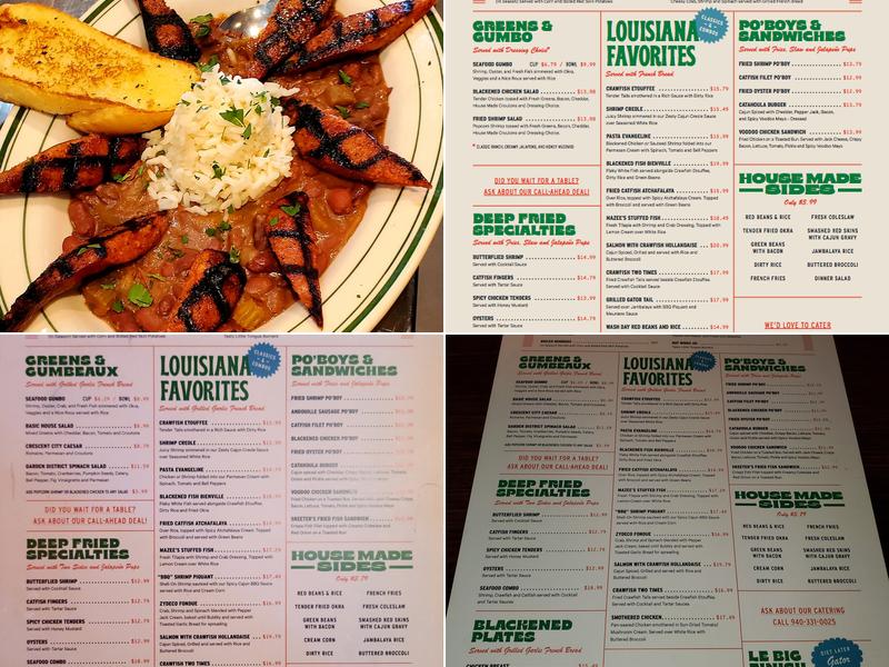 Catahoula's Louisiana Kitchen Menu