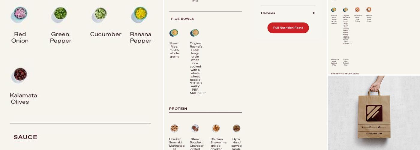 Rachel's Mediterranean Grill Menu