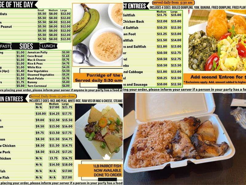 Cape Cod Caribbean Cafe Menu