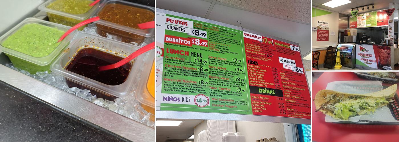 El Huarache Veloz Menu