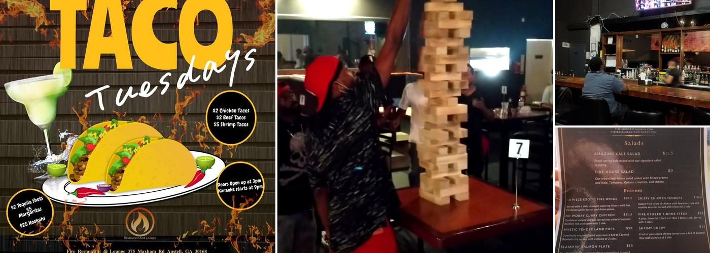 Fire Restaurant and Lounge Menu