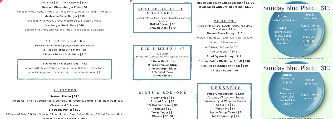 Catfish Station Menu