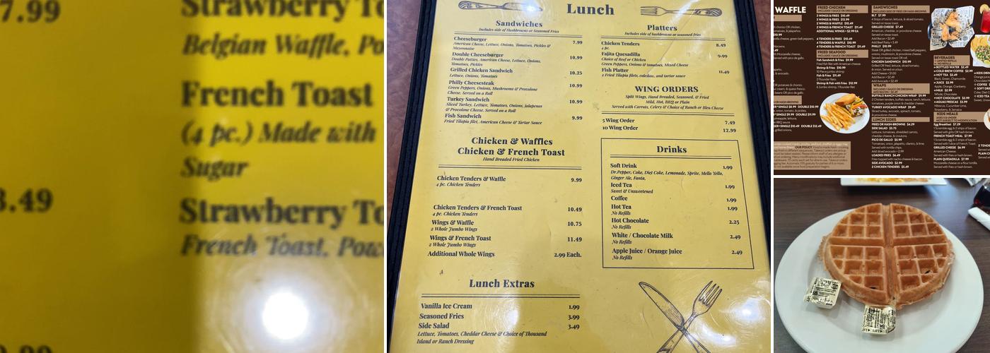 Early Waffle Menu