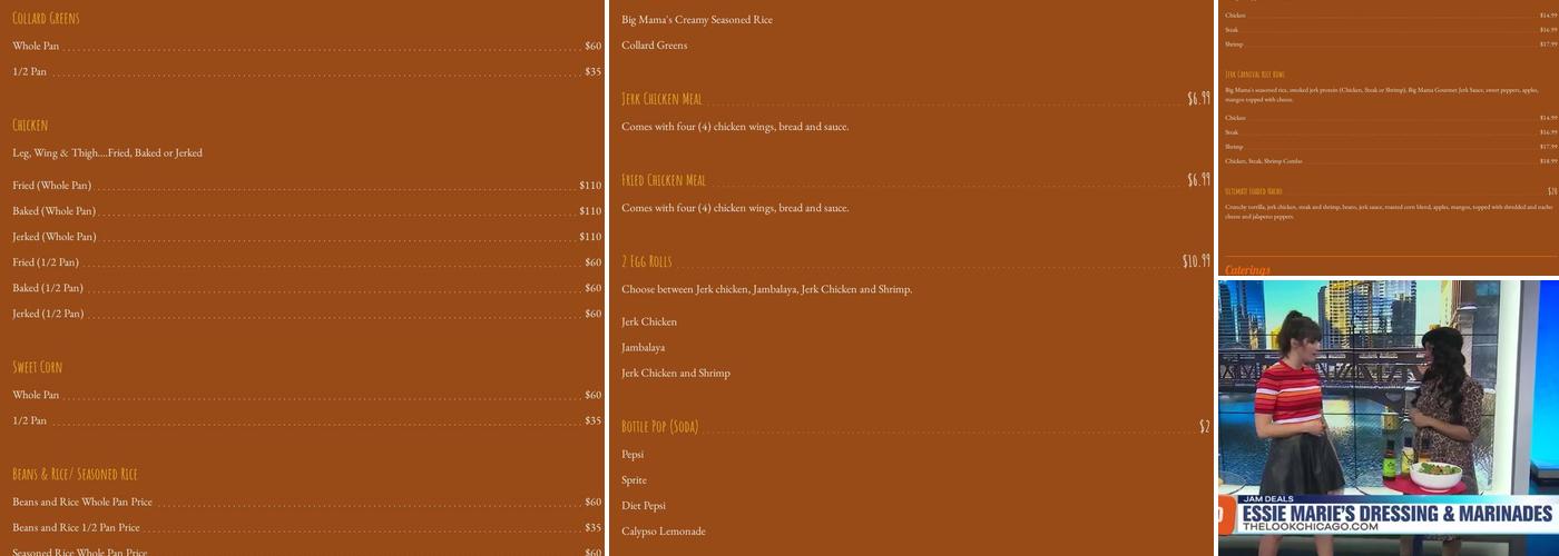 Big Mama's Kitchen & Catering LLC Menu