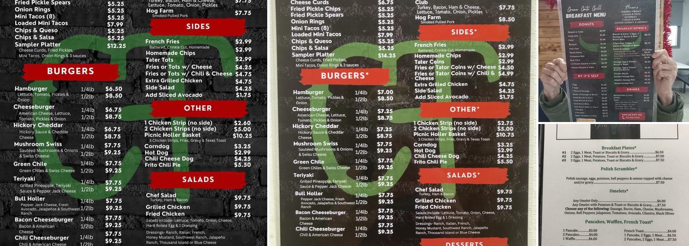 Green Gate Grill Menu