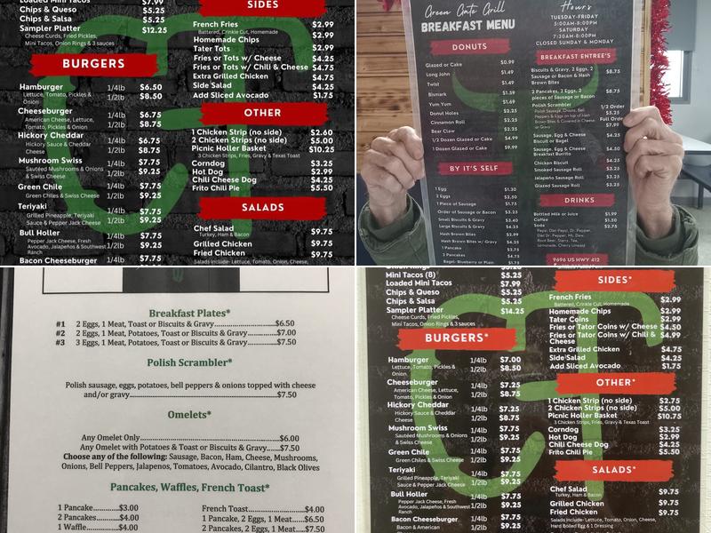 Green Gate Grill Menu