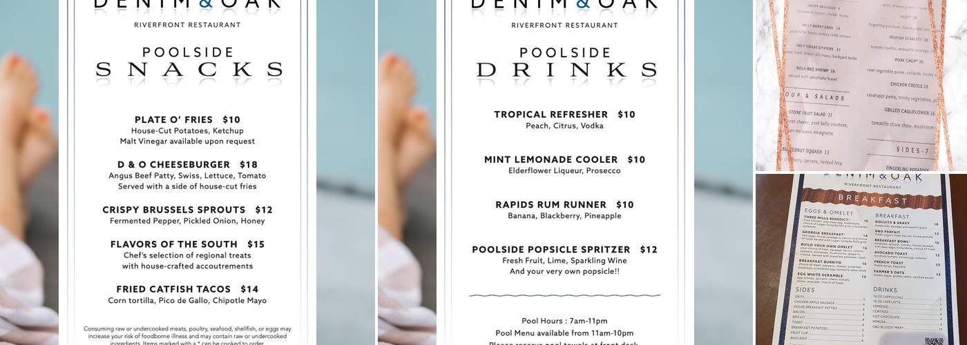 Denim & Oak Menu