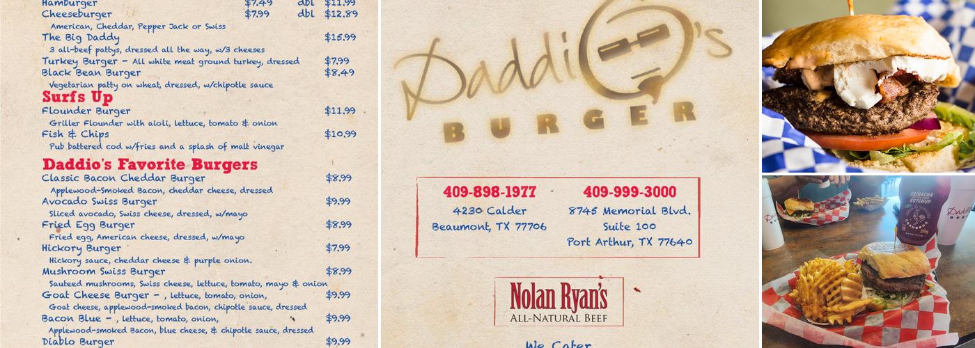 Daddio's Menu