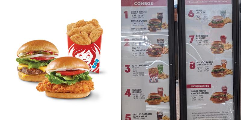 Wendy's Menu