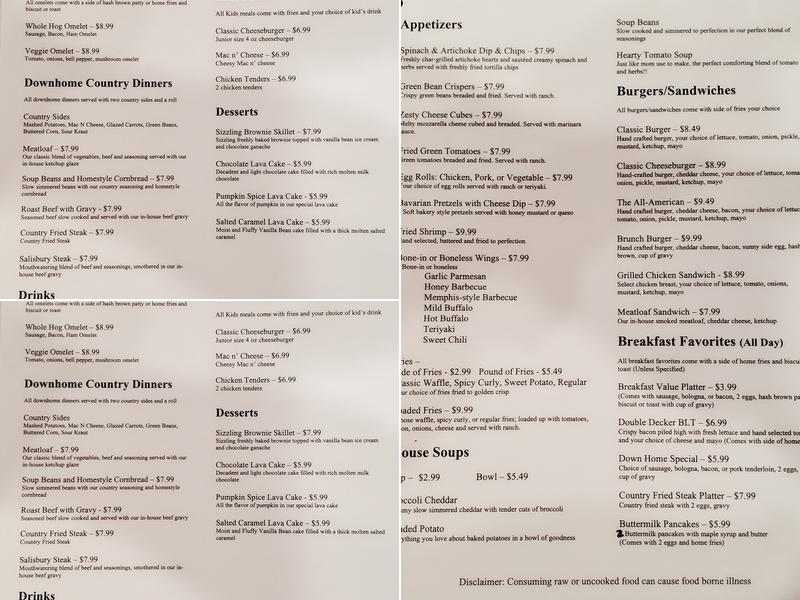Iron Kettle Kitchen Menu