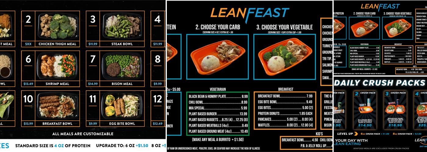 LeanFeast Menu