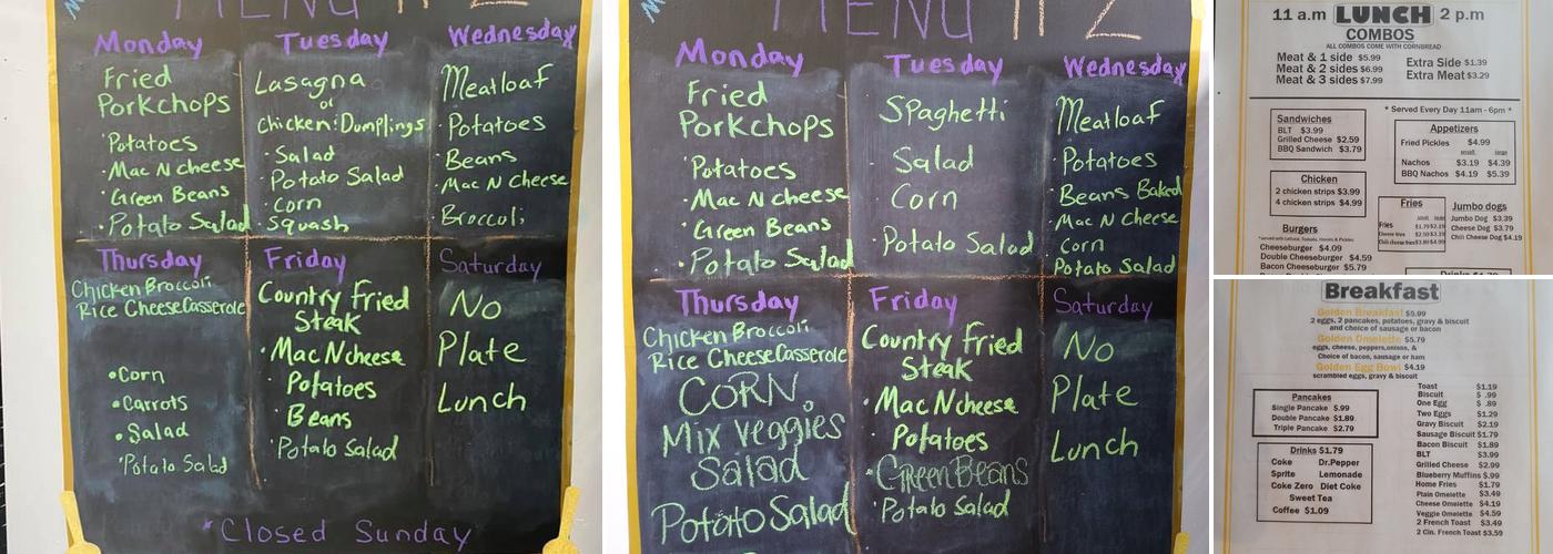 Golden Spoon Diner Menu