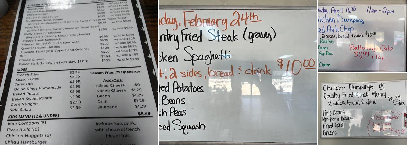 The Father's Table Menu