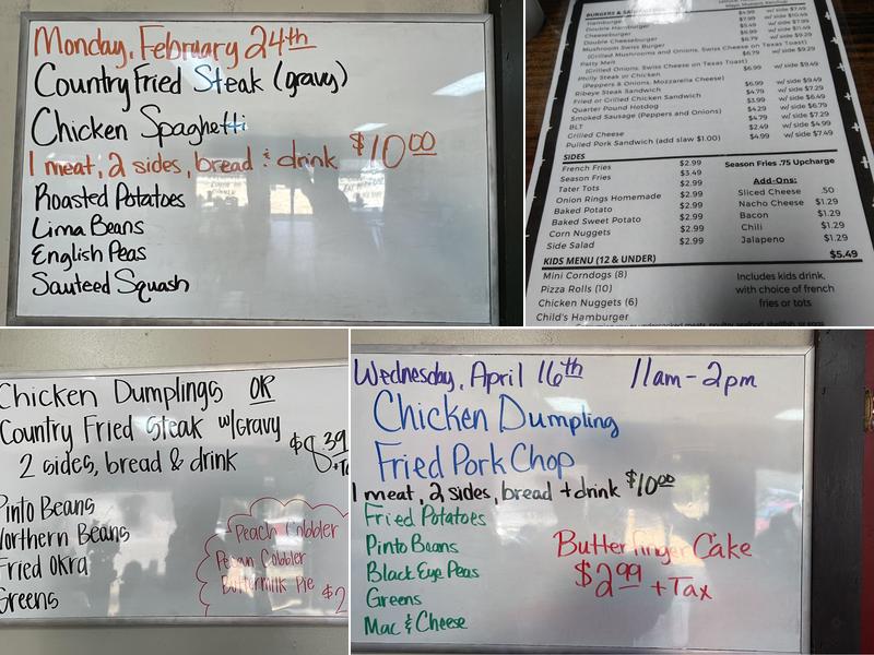 The Father's Table Menu