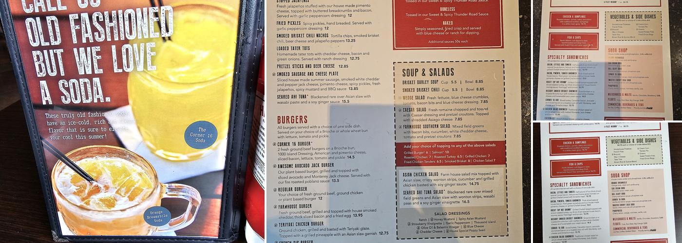 Corner16 Menu