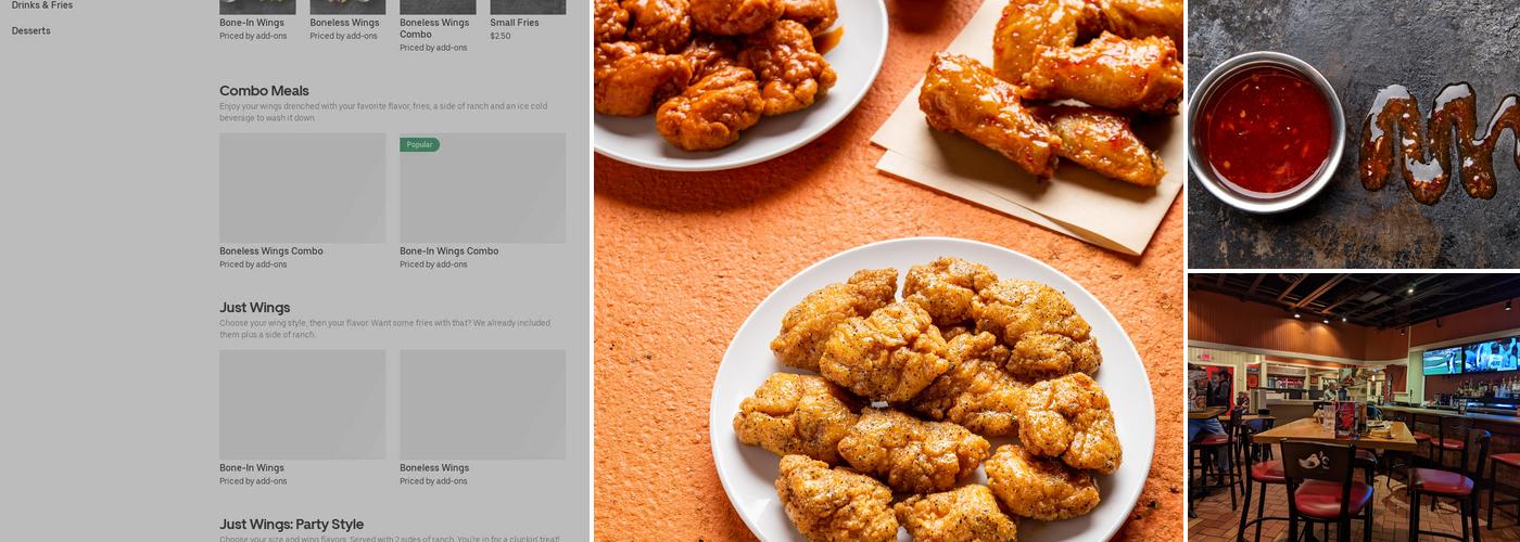 It's Just Wings Menu