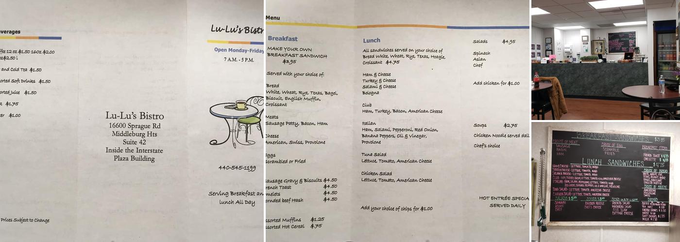 LU-LU'S BISTRO Menu