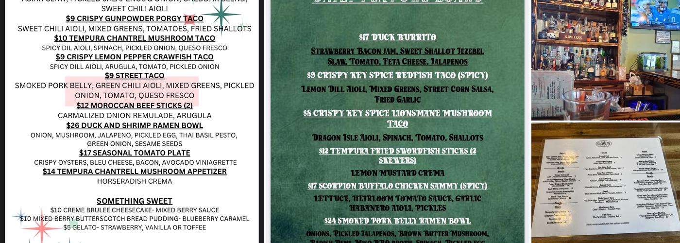 Dragonfly Tavern Menu