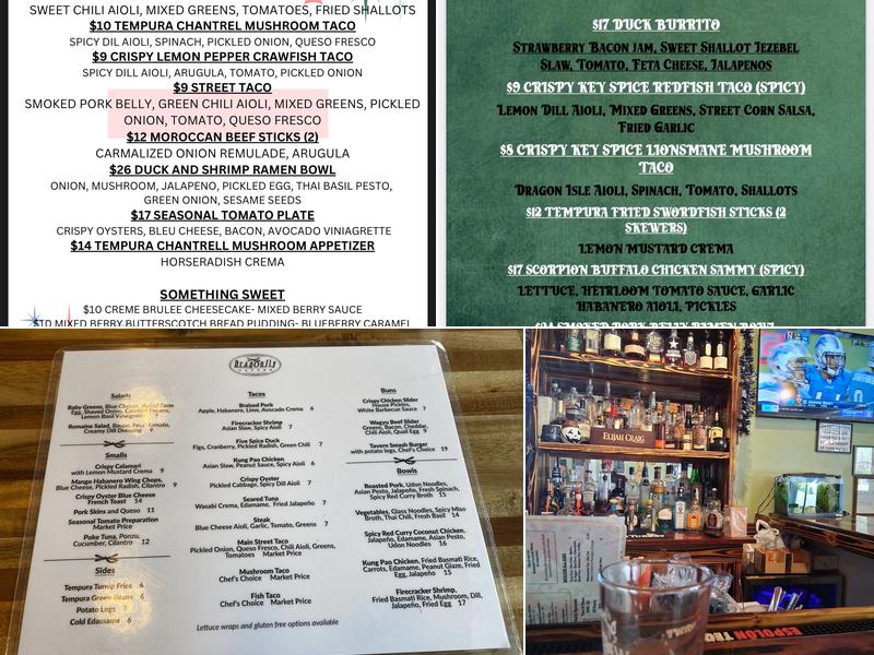 Dragonfly Tavern Menu