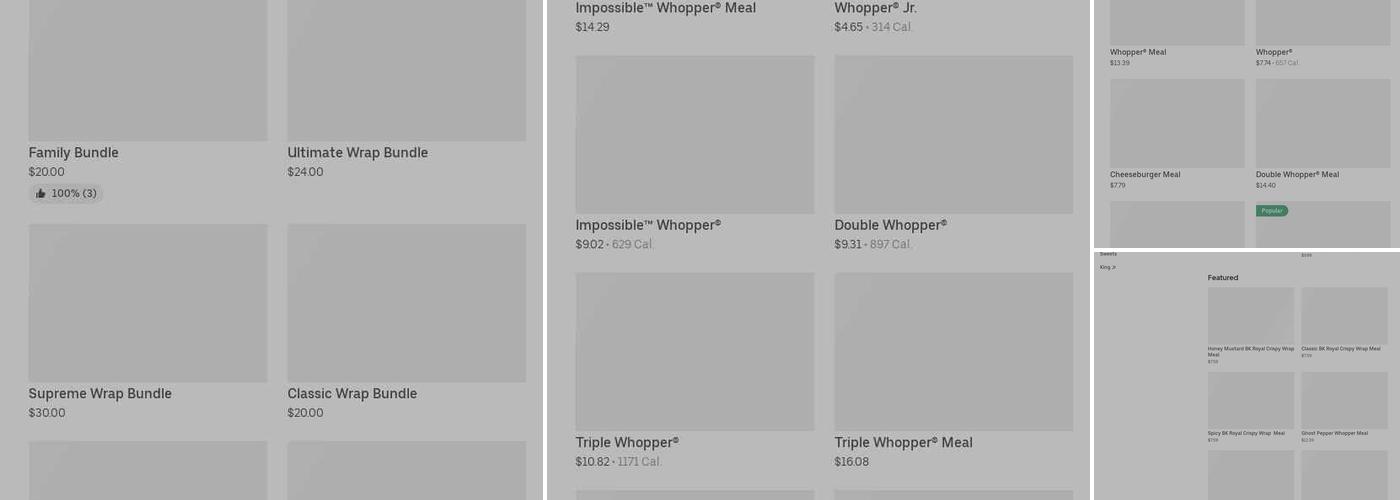 Burger King Menu