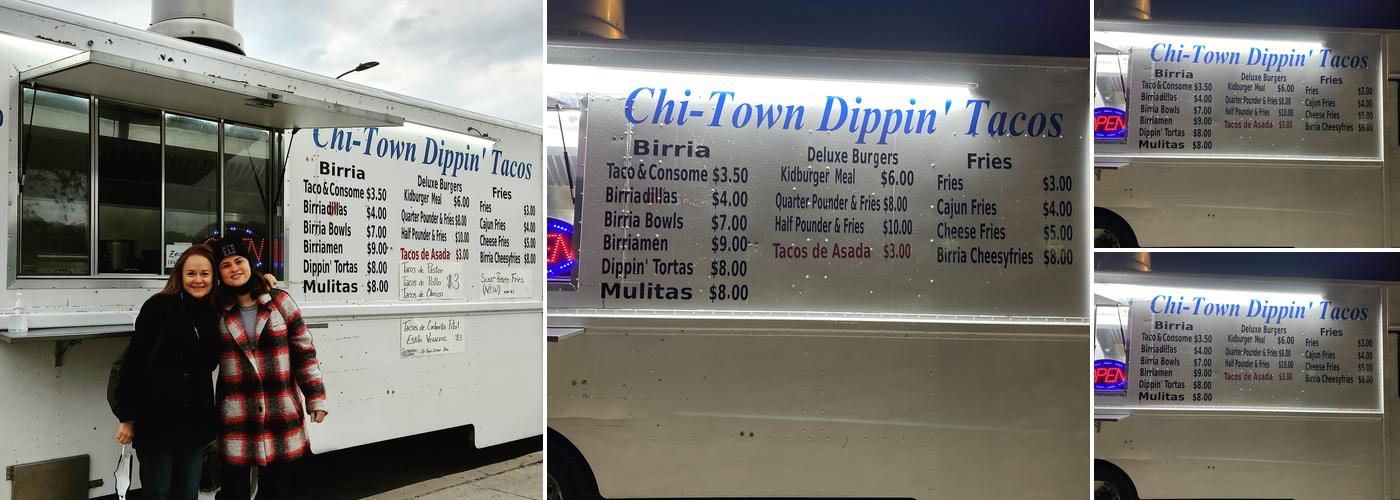 Chitown dippin' Tacos Menu