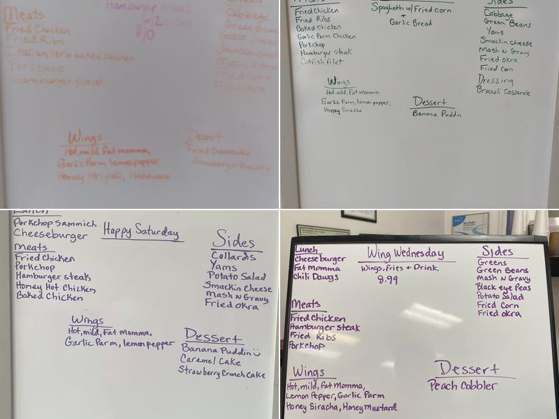 Fat Momma Lucy's Menu