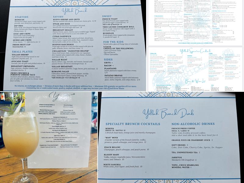 Yollah Menu