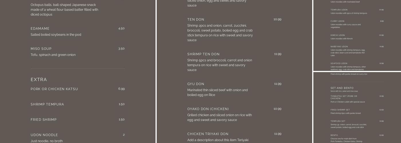 don-Don Menu
