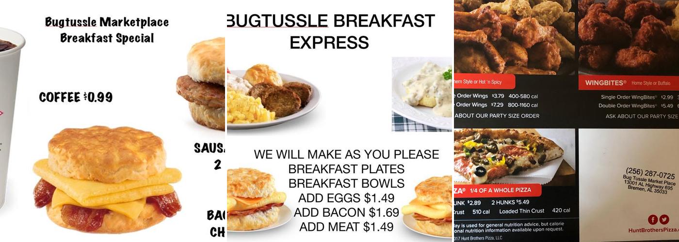 Bugtussle Menu