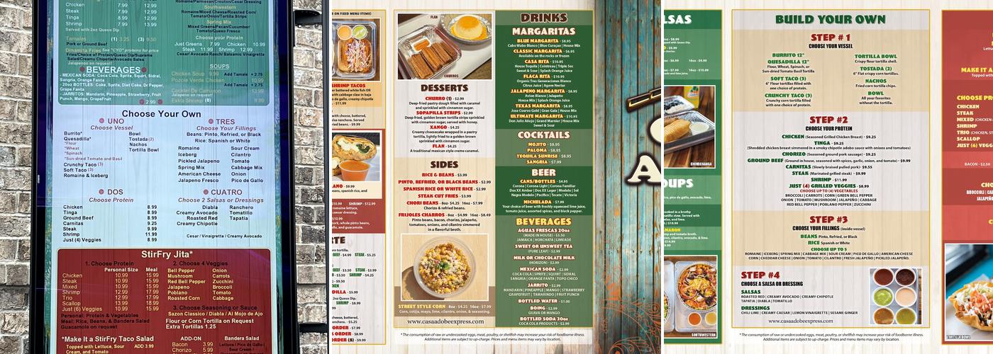 CasaAdobeExpress Menu