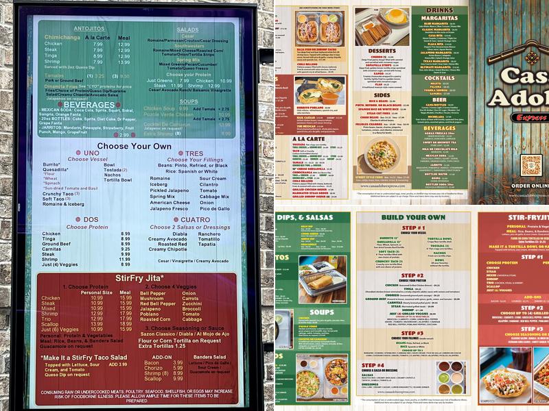 CasaAdobeExpress Menu