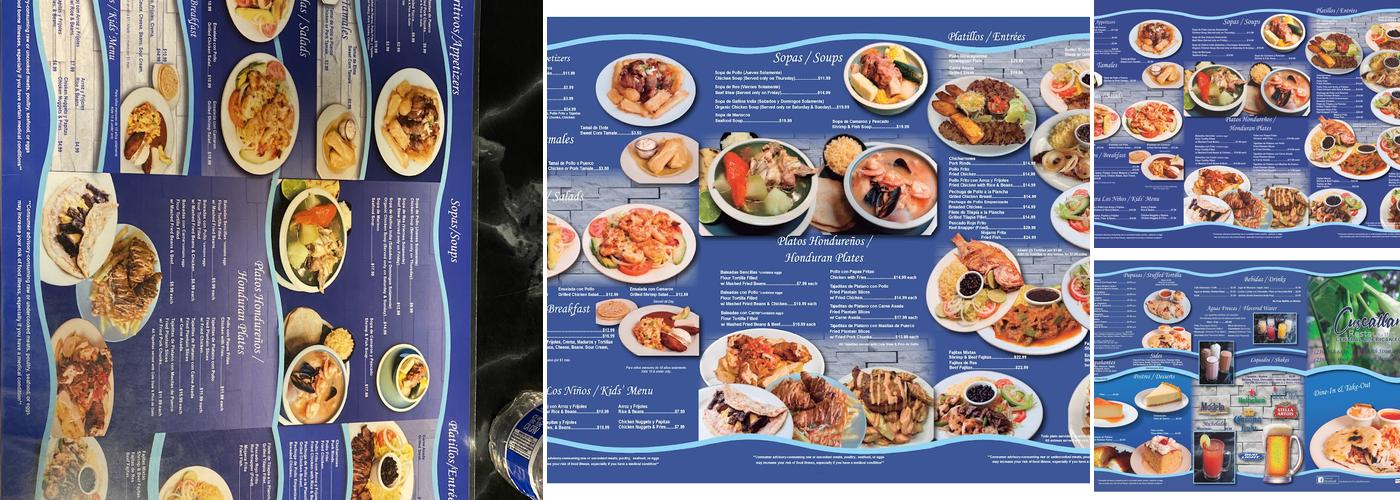 Cuscatlan Restaurant Menu