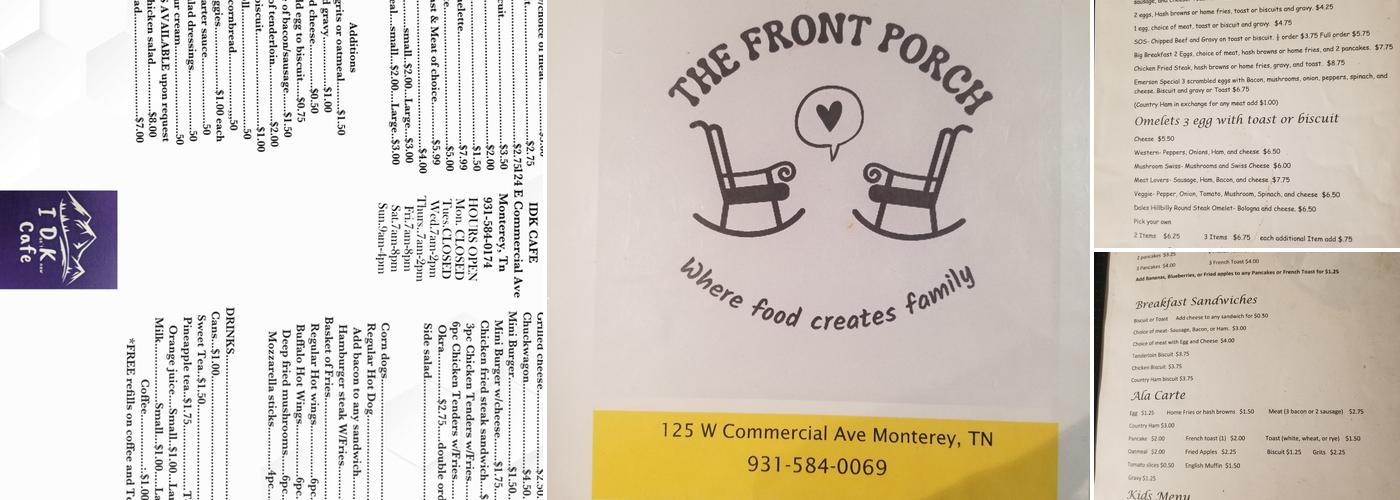 I Don’t Know Cafe Menu