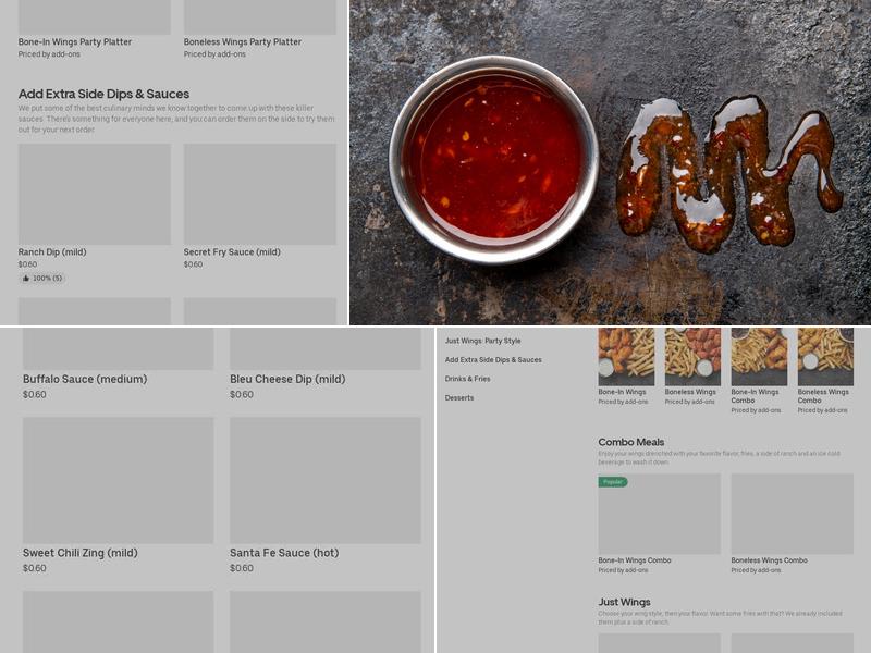 It's Just Wings Menu