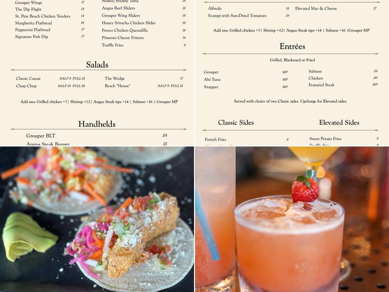 82 Degrees Bar - Grill Menu