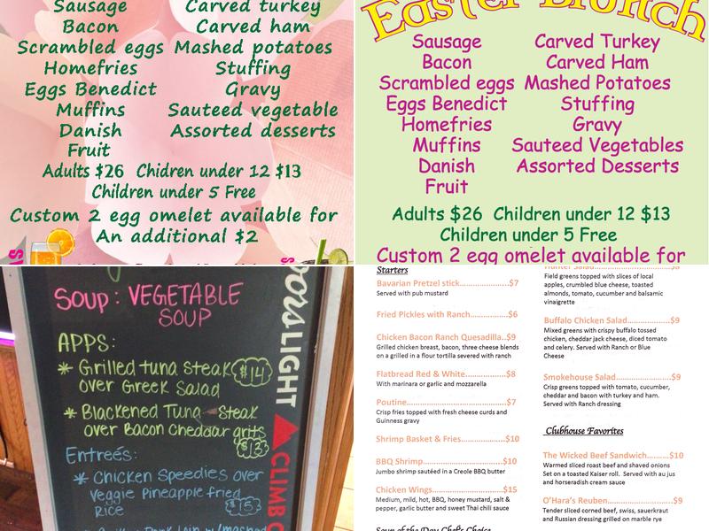 O'Hara's Clubhouse Menu