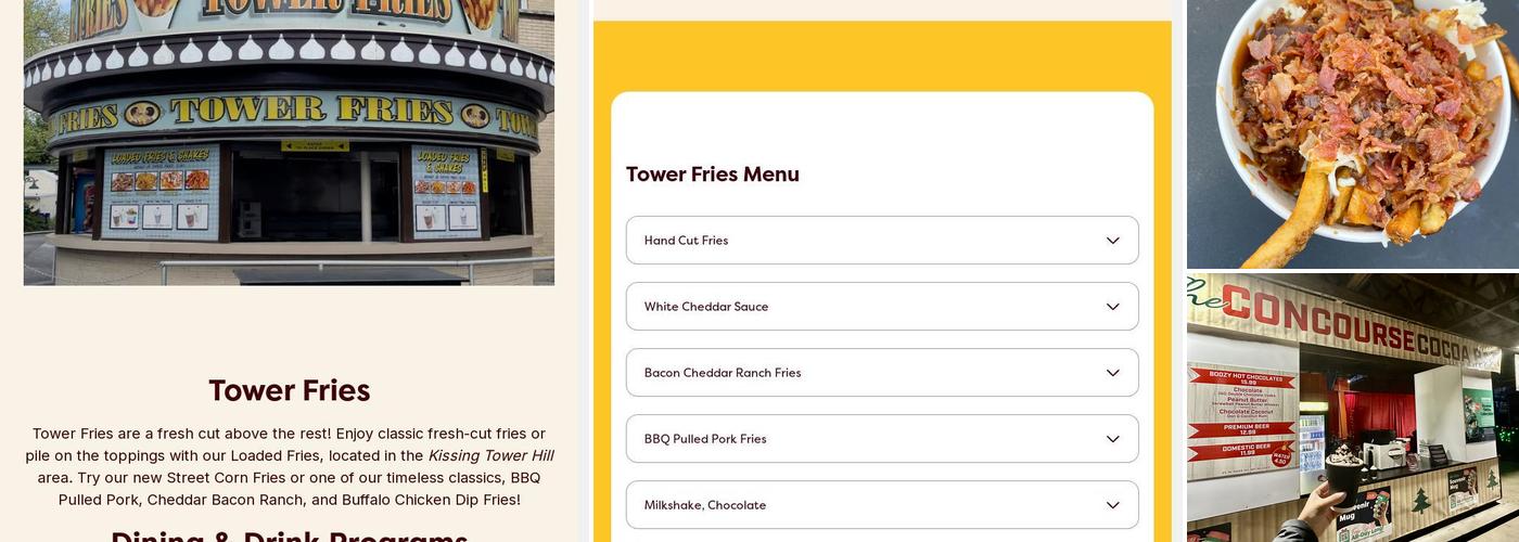 Tower Fries Menu