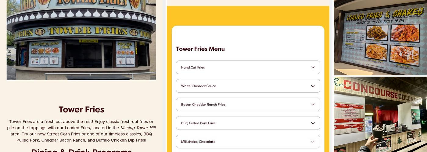 Tower Fries Menu